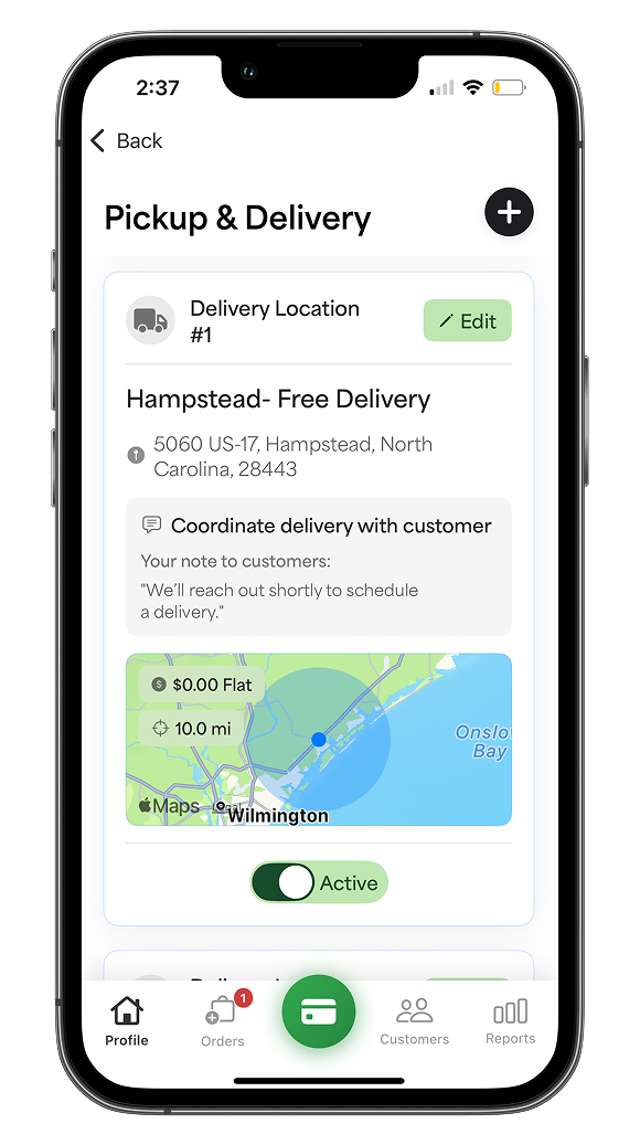 Locally Grown app - pickup and delivery